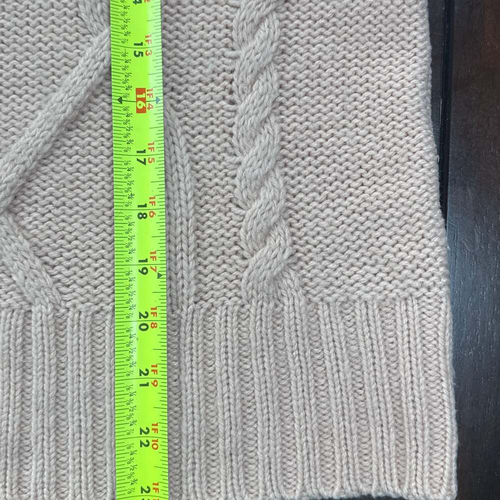 Women's GAP Long Sleeve Blush Pink Cable High Neck Mock Sweater Size L - Picture 10 of 10